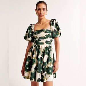 Abercrombie Emerson Waisted Puff Sleeve Mini Dress